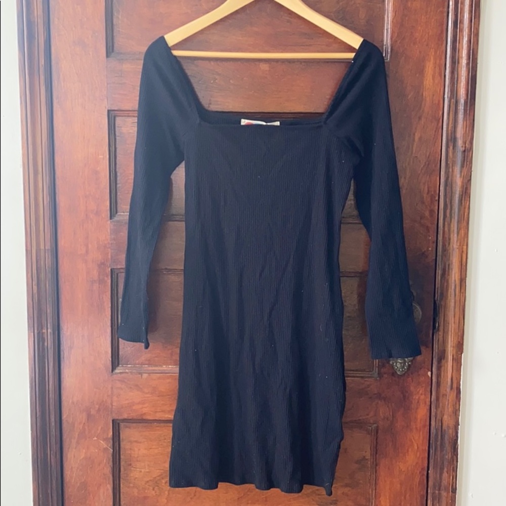 Black FP Beach brand square neck mini dress